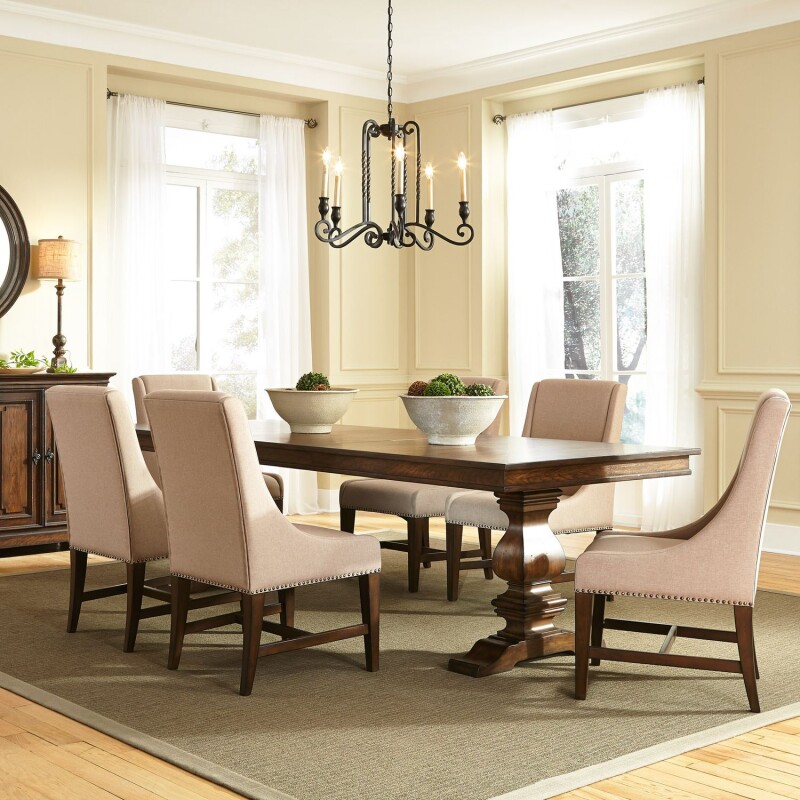 Armand 7 Piece Trestle Table Set 242DR7TRS