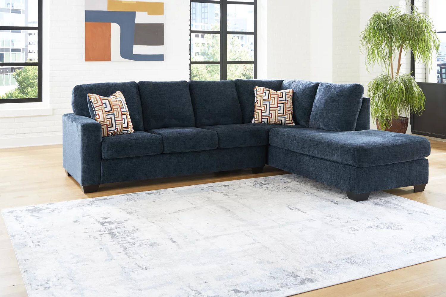 Aviemore 2-Piece Sectional With RAF Chaise In Ink 24303S2