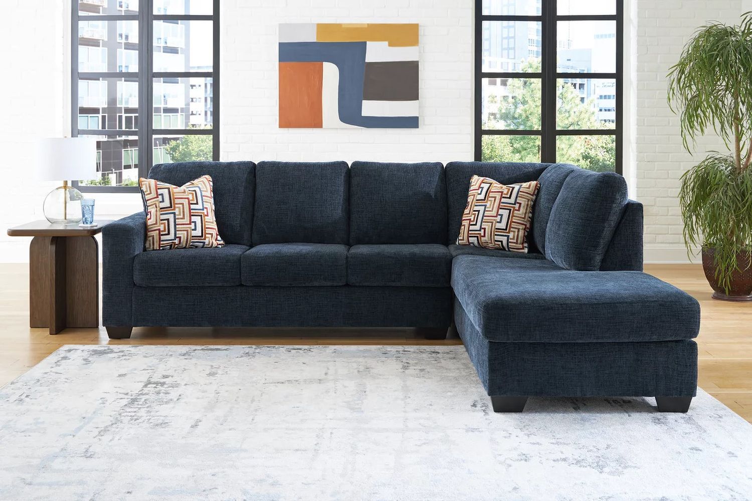 Aviemore 2-Piece Sectional With RAF Chaise In Ink 24303S2