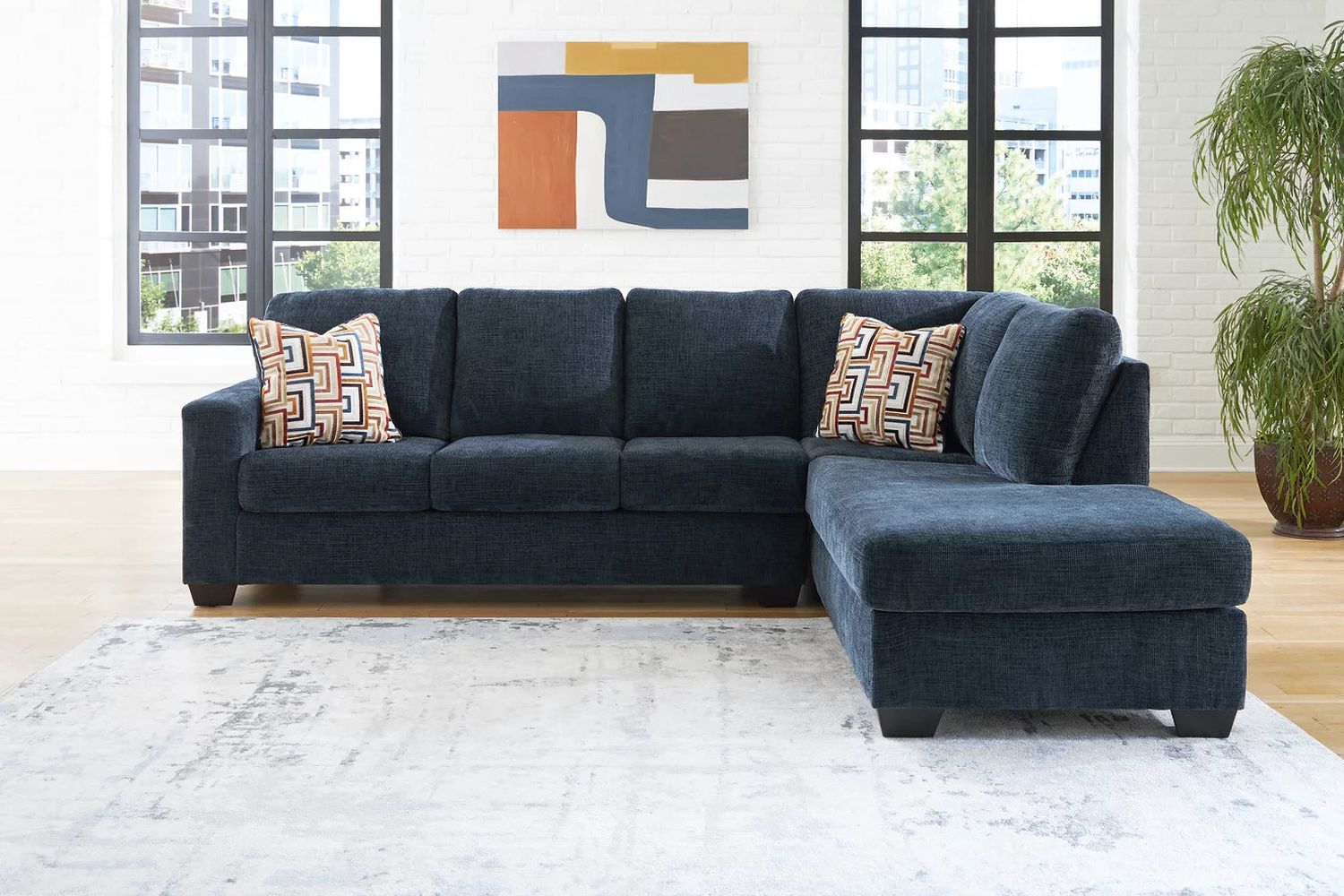 Aviemore 2-Piece Sectional With RAF Chaise In Ink 24303S2