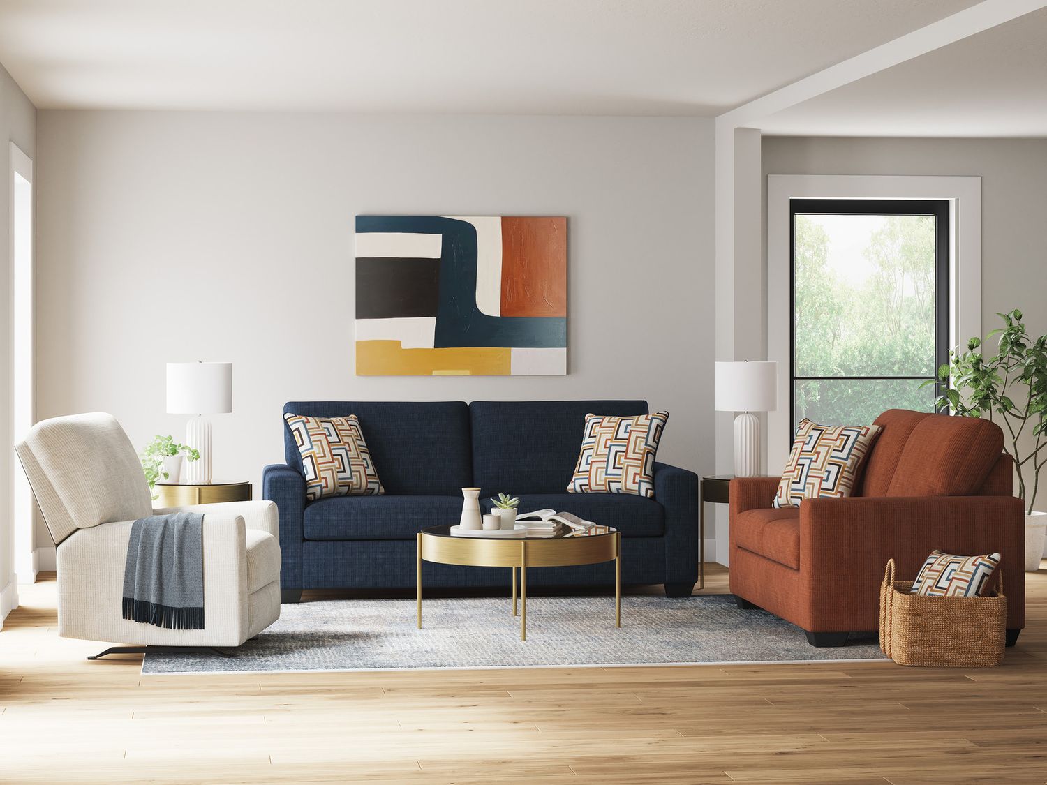 Aviemore Living Room Set In Ink 24303U2