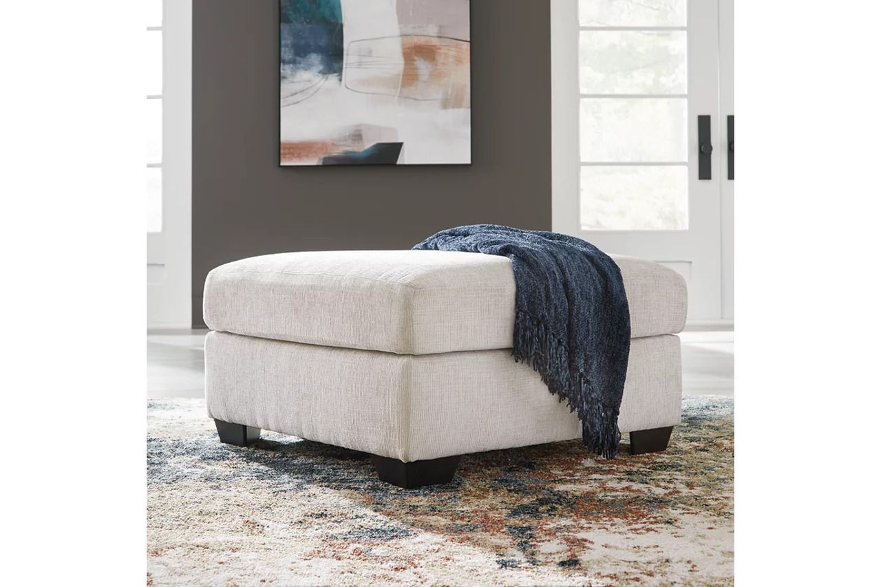 Aviemore Oversized Accent Ottoman In Stone 2430508