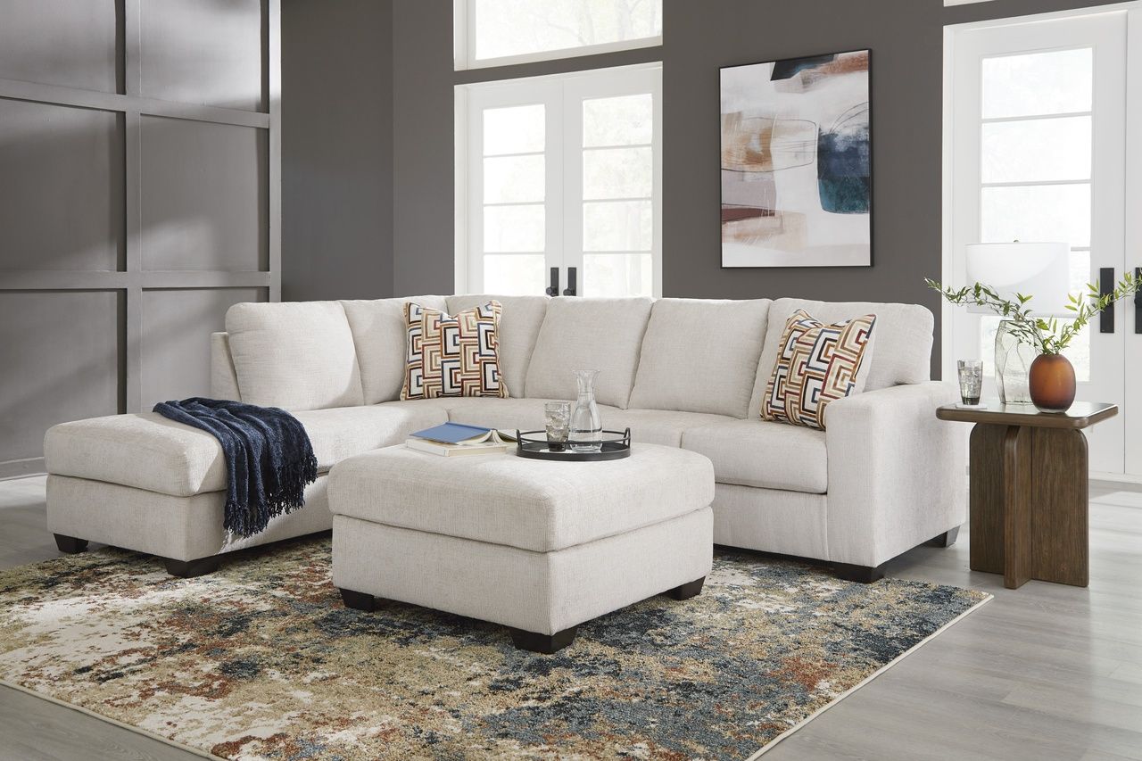 Aviemore Oversized Accent Ottoman In Stone 2430508