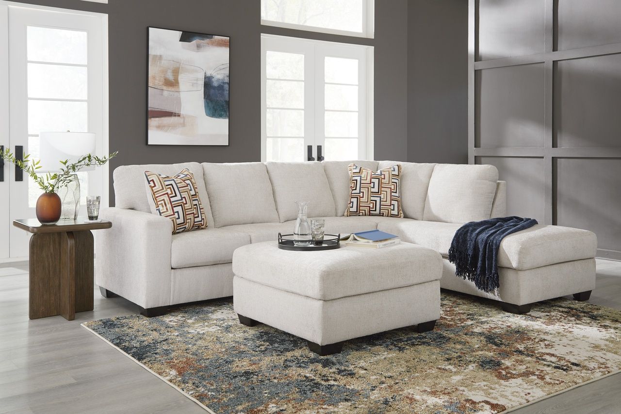 Aviemore Oversized Accent Ottoman In Stone 2430508