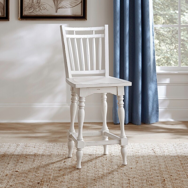 Magnolia Manor Spindle Back Swivel Counter Height Chair 244B400324