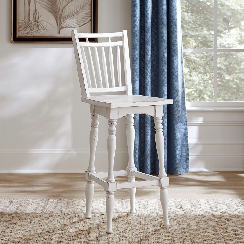 Magnolia Manor Spindle Back Swivel Bar Stool 244B400330