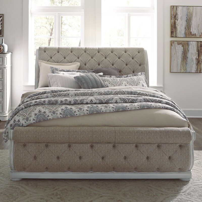 Magnolia Manor King California Upholstered Sleigh Bed 244BRCKUSL