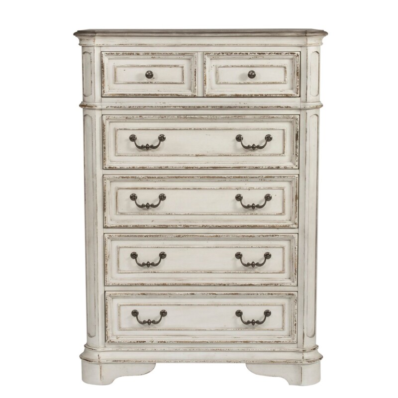 Magnolia Manor King California Panel Bed, Dresser & Mirror, Chest 244BRCPBDMC