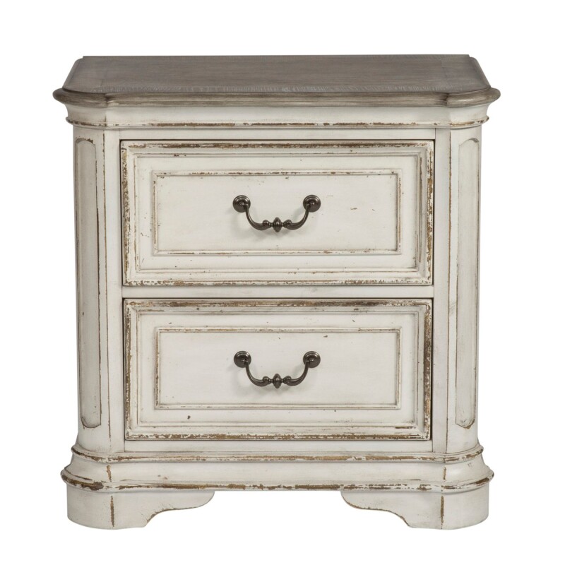 Magnolia Manor King California Panel Bed, Dresser & Mirror, Night Stand 244BRCPBDMN