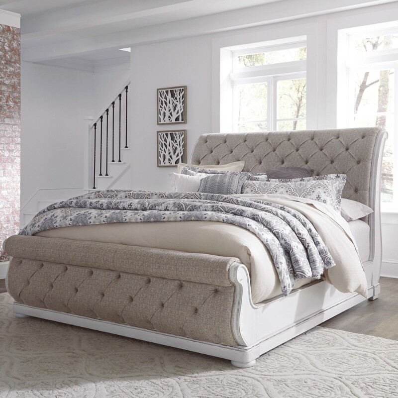 Magnolia Manor King Uph Sleigh Bed 244BRKUSL