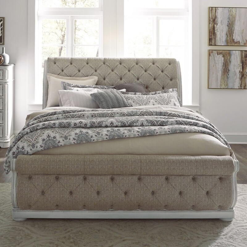 Magnolia Manor Queen Uph Sleigh Bed 244BRQUSL