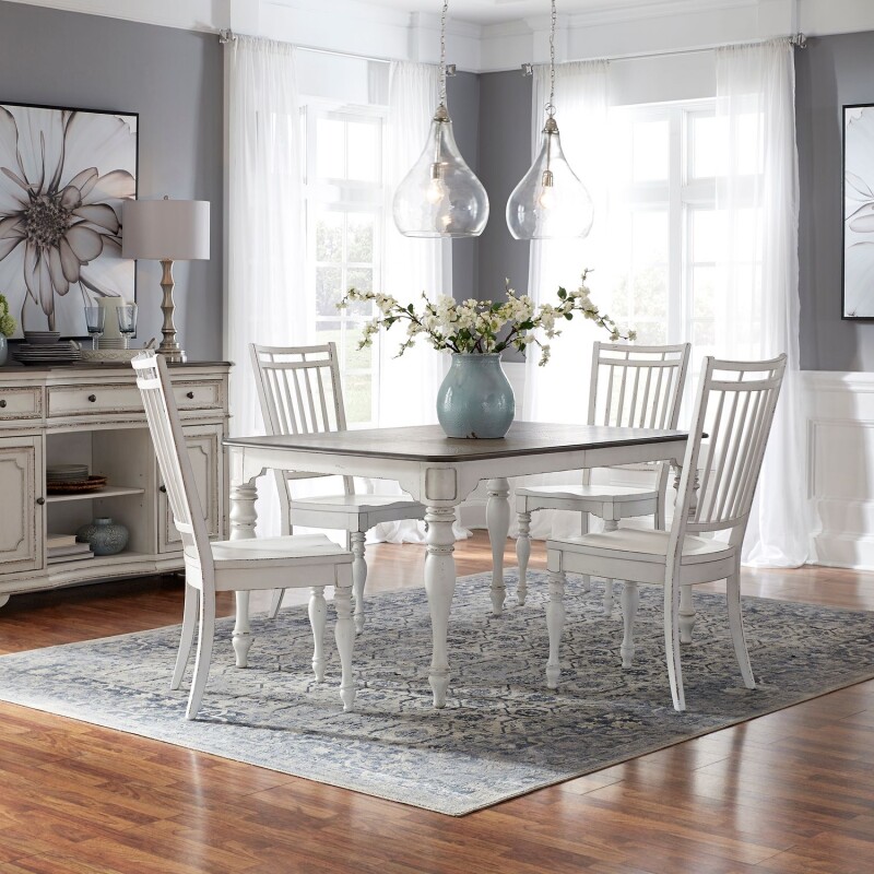 Magnolia Manor Opt 5 Piece Leg Table Set 244CDO5LTS