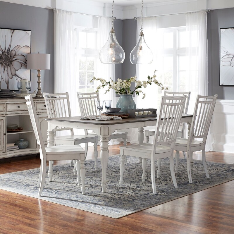 Magnolia Manor Opt 7 Piece Leg Table Set 244CDO7LGS