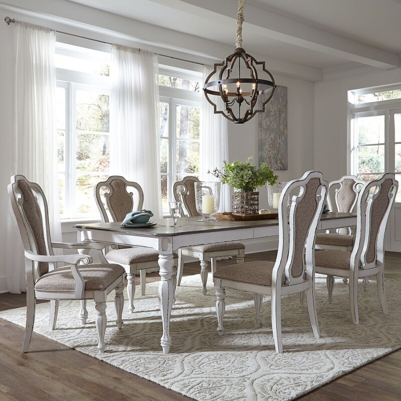 Magnolia Manor 7 Piece Leg Table Set 244DR7LGS