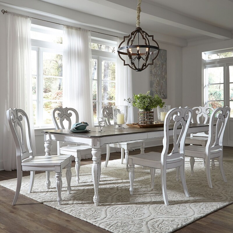 Magnolia Manor Opt 7 Piece Leg Table Set 244DRO7LGS