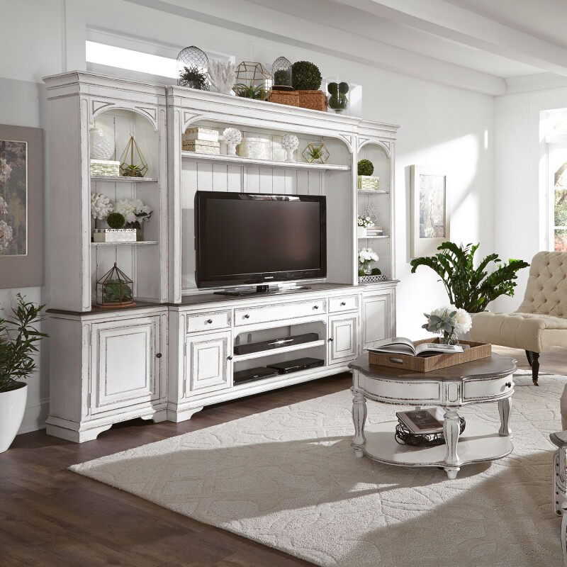 Magnolia Manor Entertainment Center with Piers 244ENTWECP