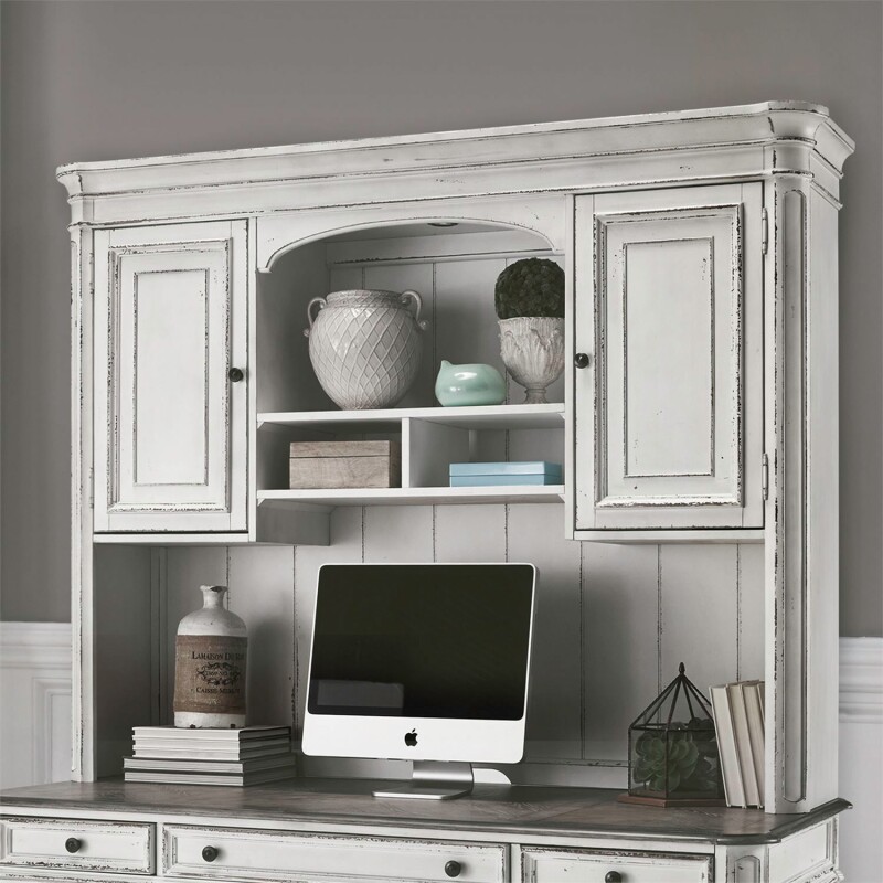 Magnolia Manor Jr Executive Credenza Hutch 244HO132