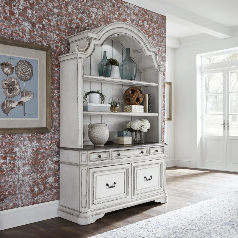 Magnolia Manor 3 Piece Desk & Hutch Set 244HOJ3DH