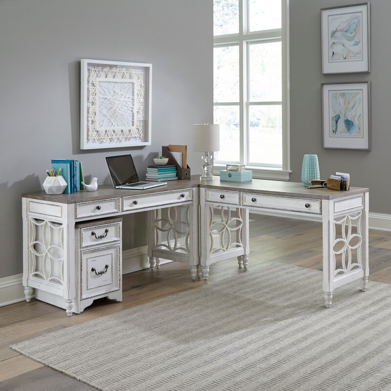 Magnolia Manor Opt L Shaped Desk Set 244HOJOLSLD