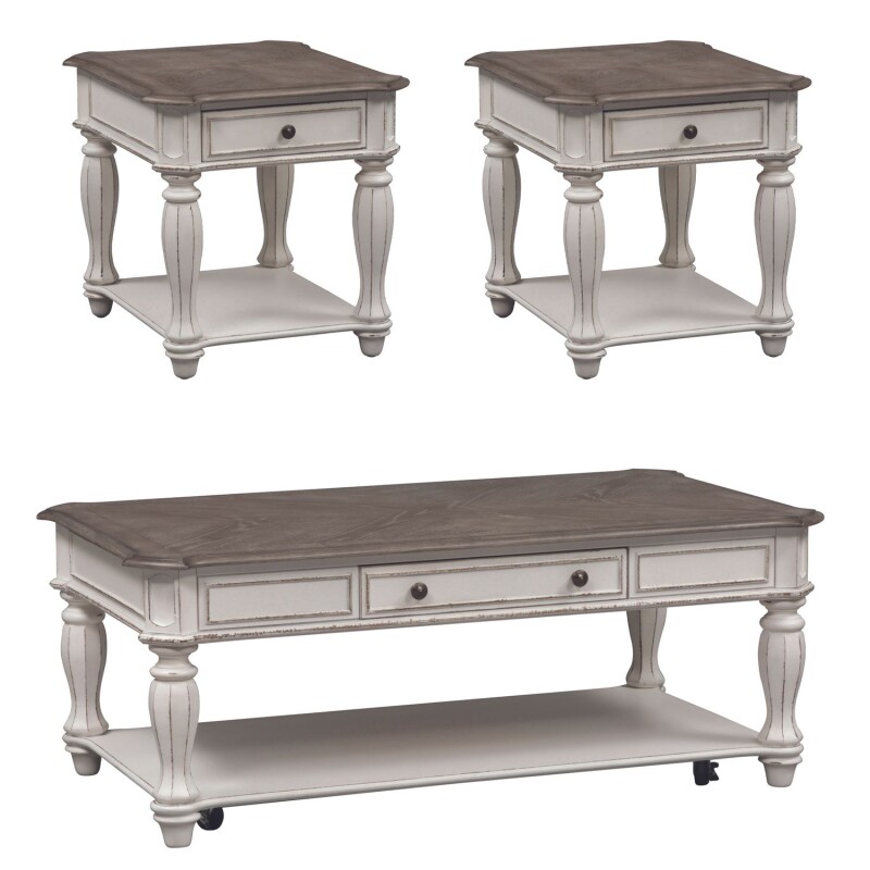 Magnolia Manor 3 Piece Set (1-Cocktail 2-End Tables) 244OT3PCS