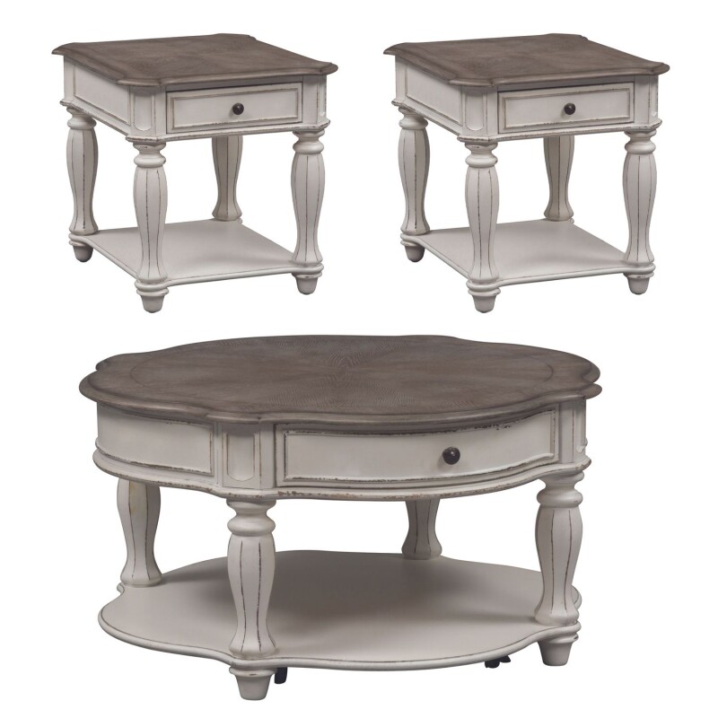 Magnolia Manor 3 Piece Set (1-Cocktail 2-End Tables) 244OTO3PCS