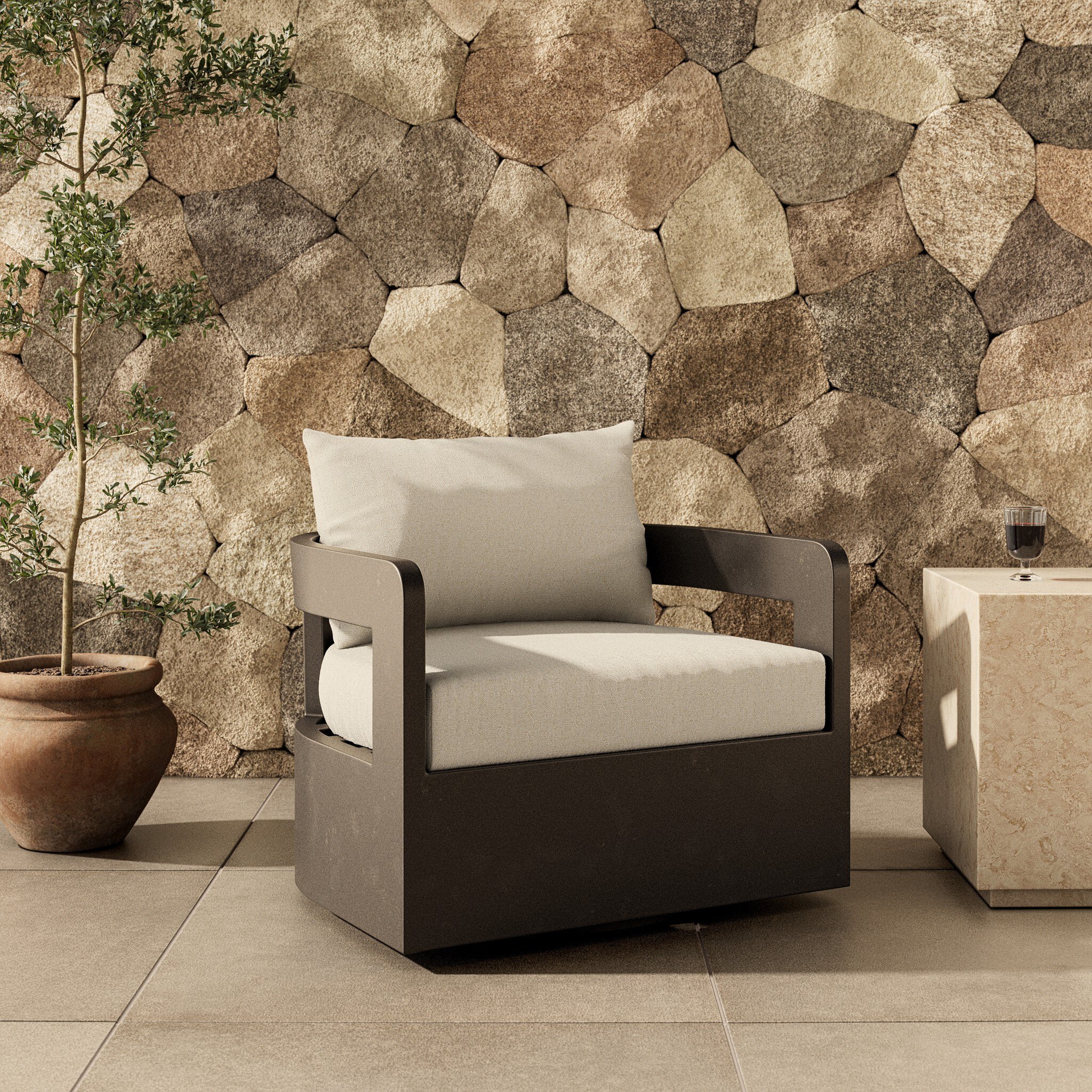 Jackson Outdoor Metal Swivel Chair - 247454-001 247454001