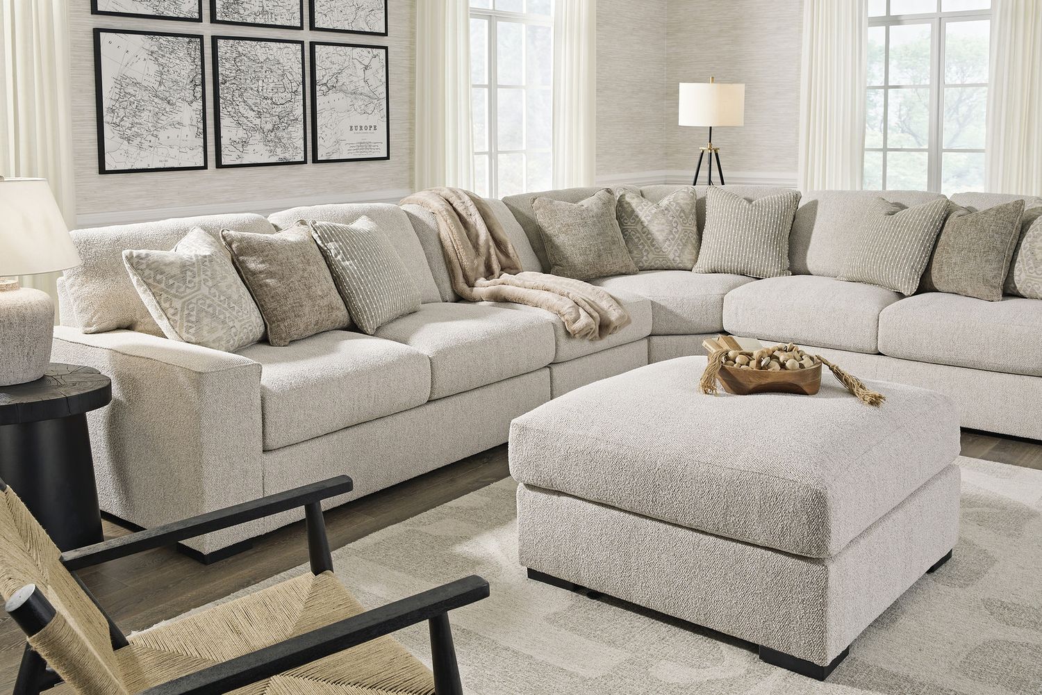 Ballyton Oversized Accent Ottoman In Sand 2510208