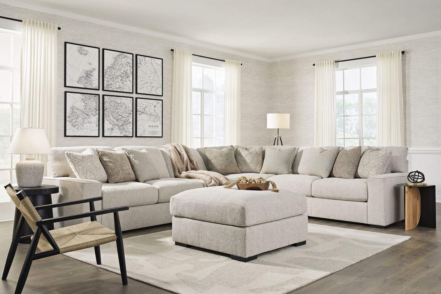 Ballyton Oversized Accent Ottoman In Sand 2510208