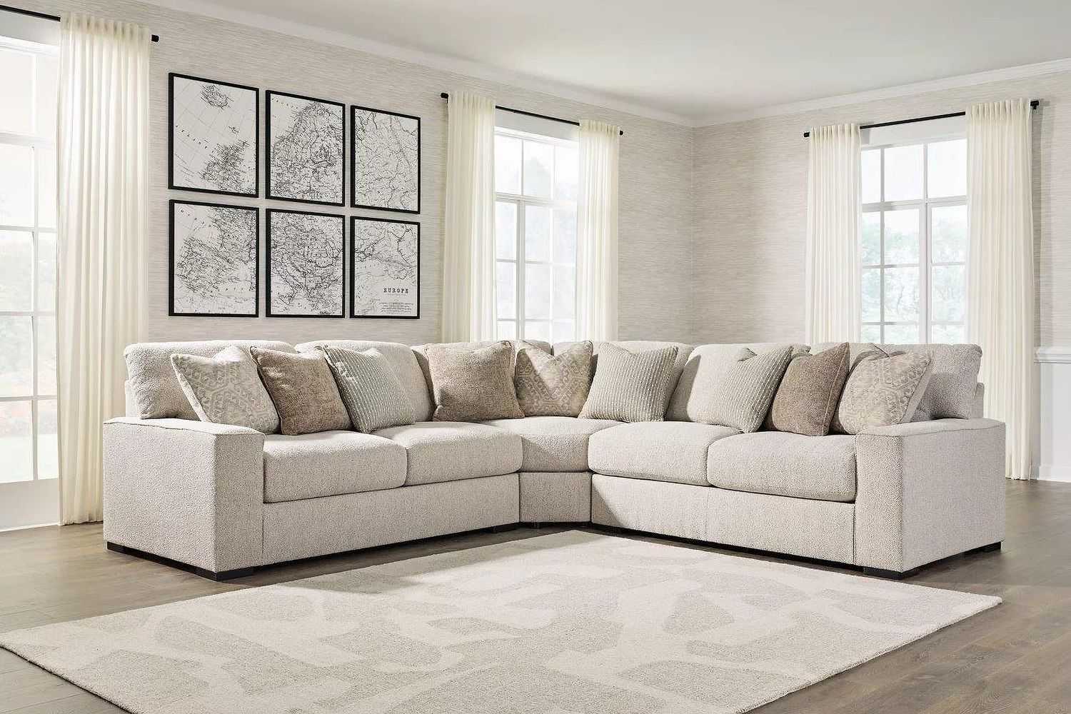 Ballyton 3-Piece Sectional In Sand 25102S1