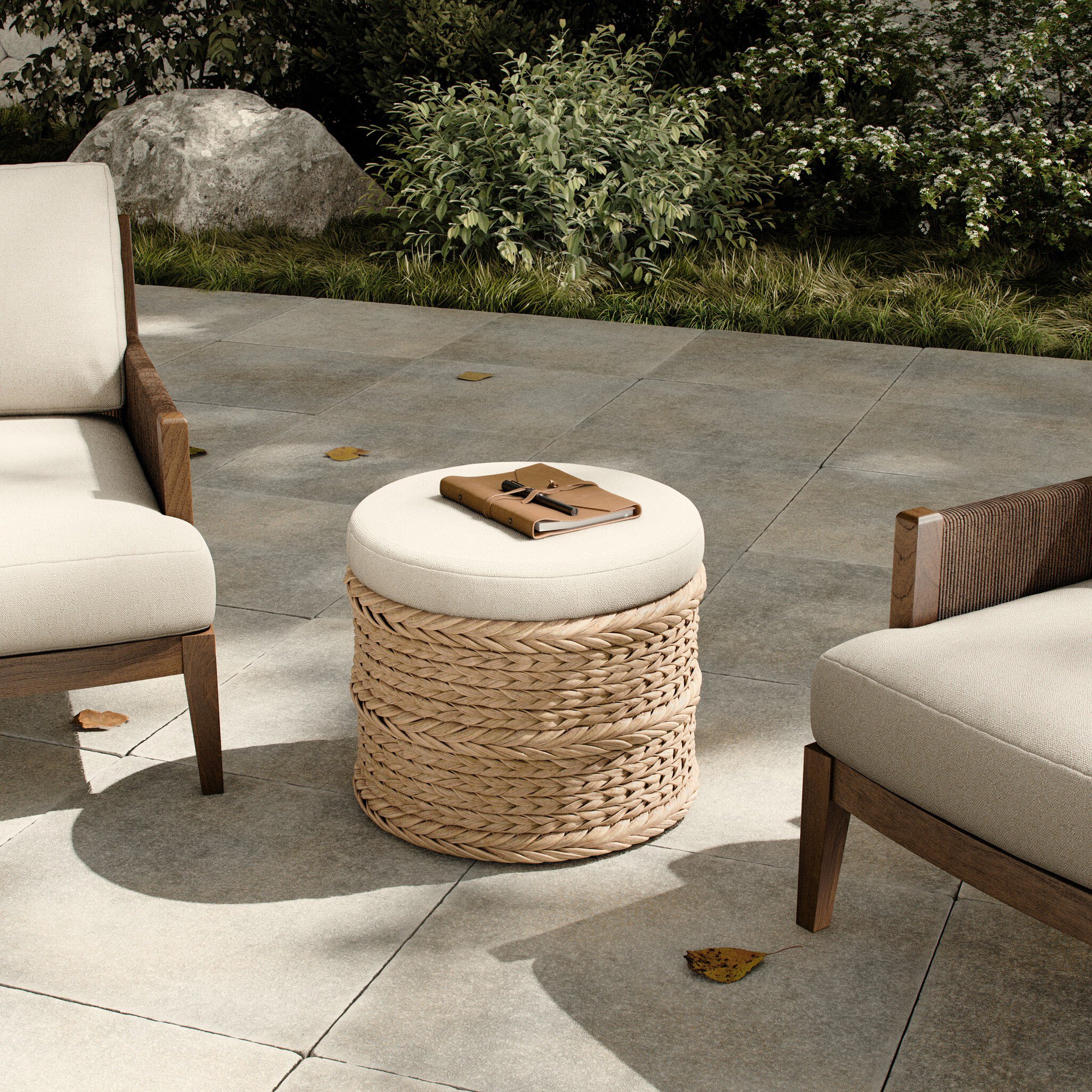 Rowan Outdoor Ottoman-18" - 251183-001 251183001