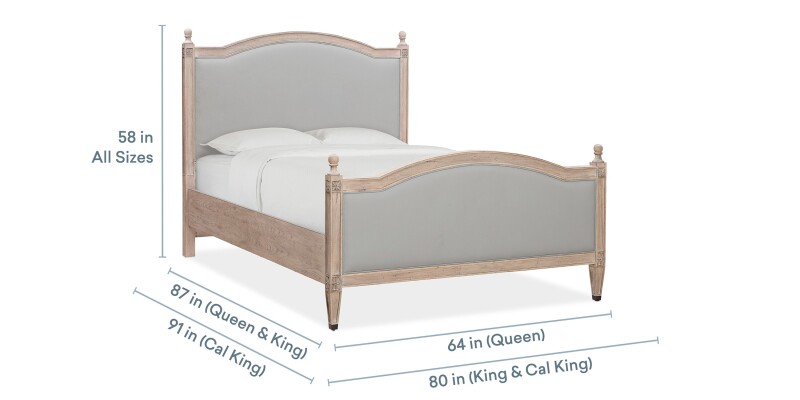 Charlotte Upholstered Bed with Footboard 2511K173