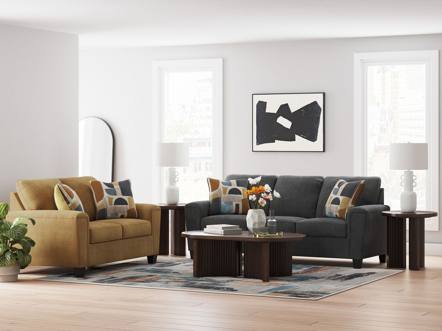 Erinslane Living Room Set In Dusk 25206U1