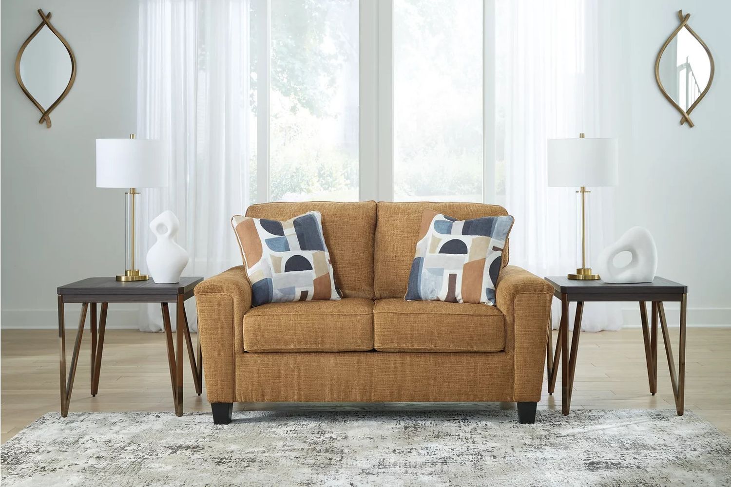 Erinslane Loveseat In Honey 2520735