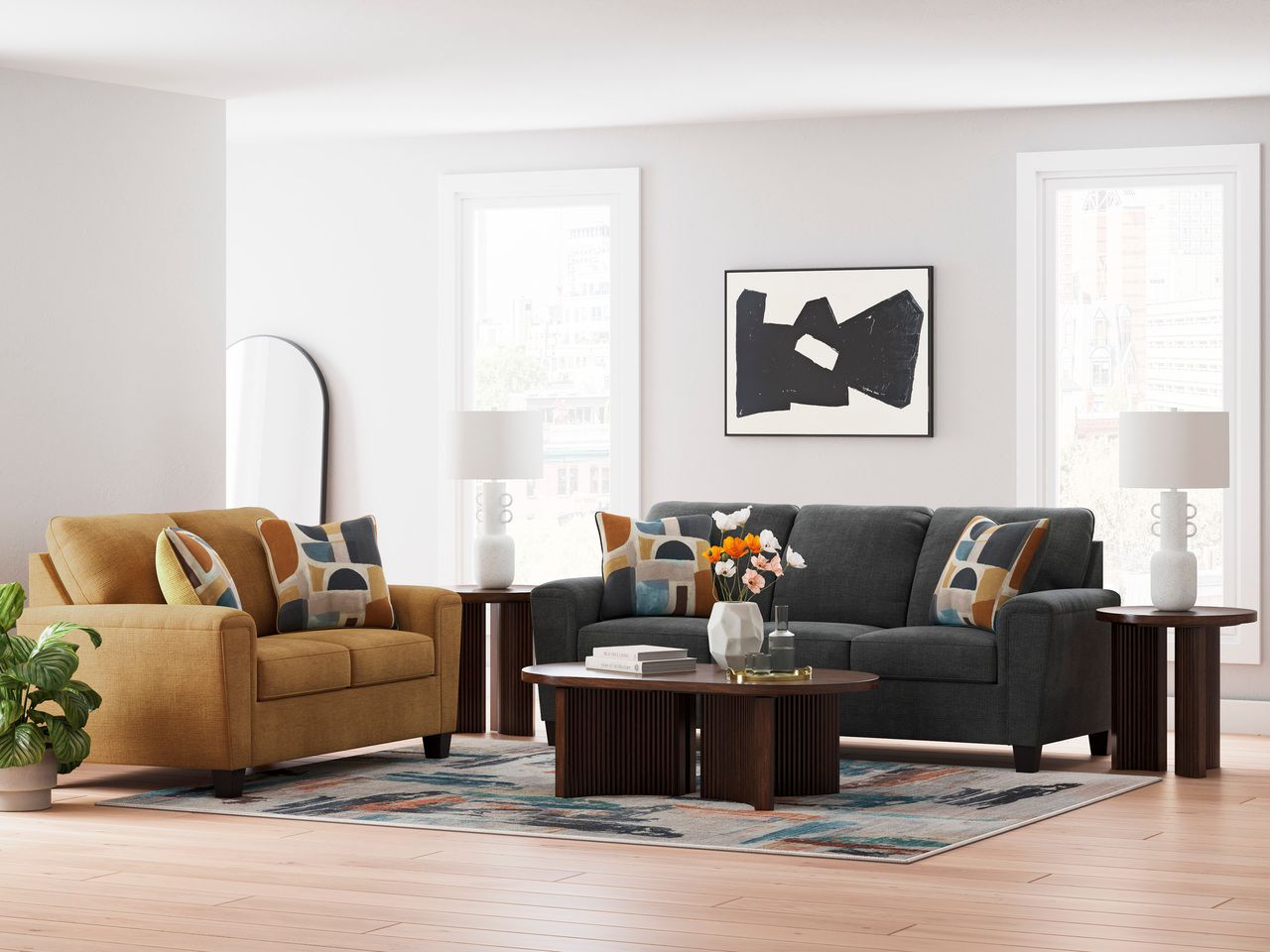 Erinslane Living Room Set In Honey 25207U1