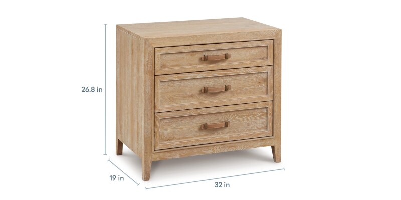 Courtland 3 Drawer Nightstand 25710270Z