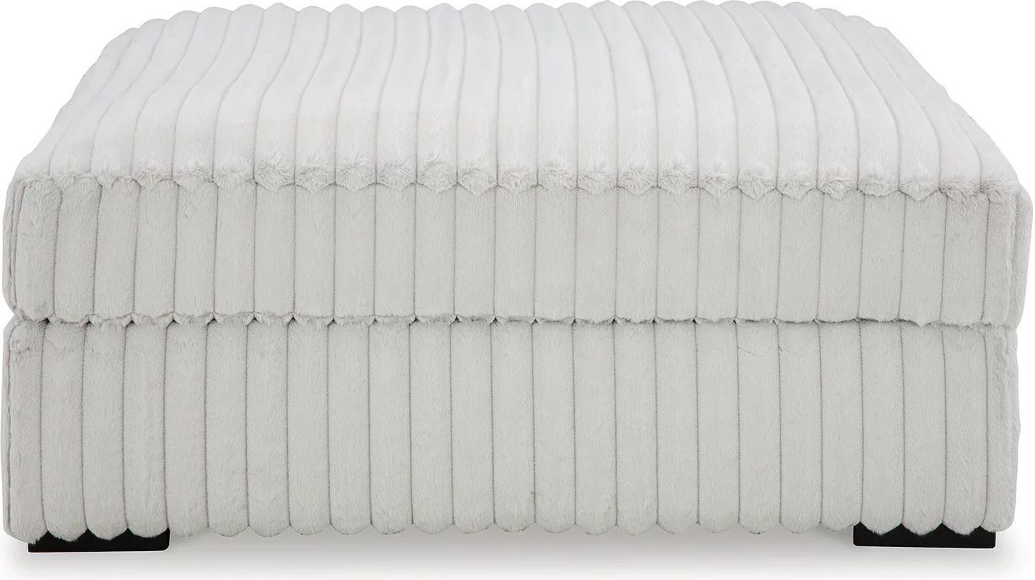 Stupendous Oversized Accent Ottoman In Alloy 2590308