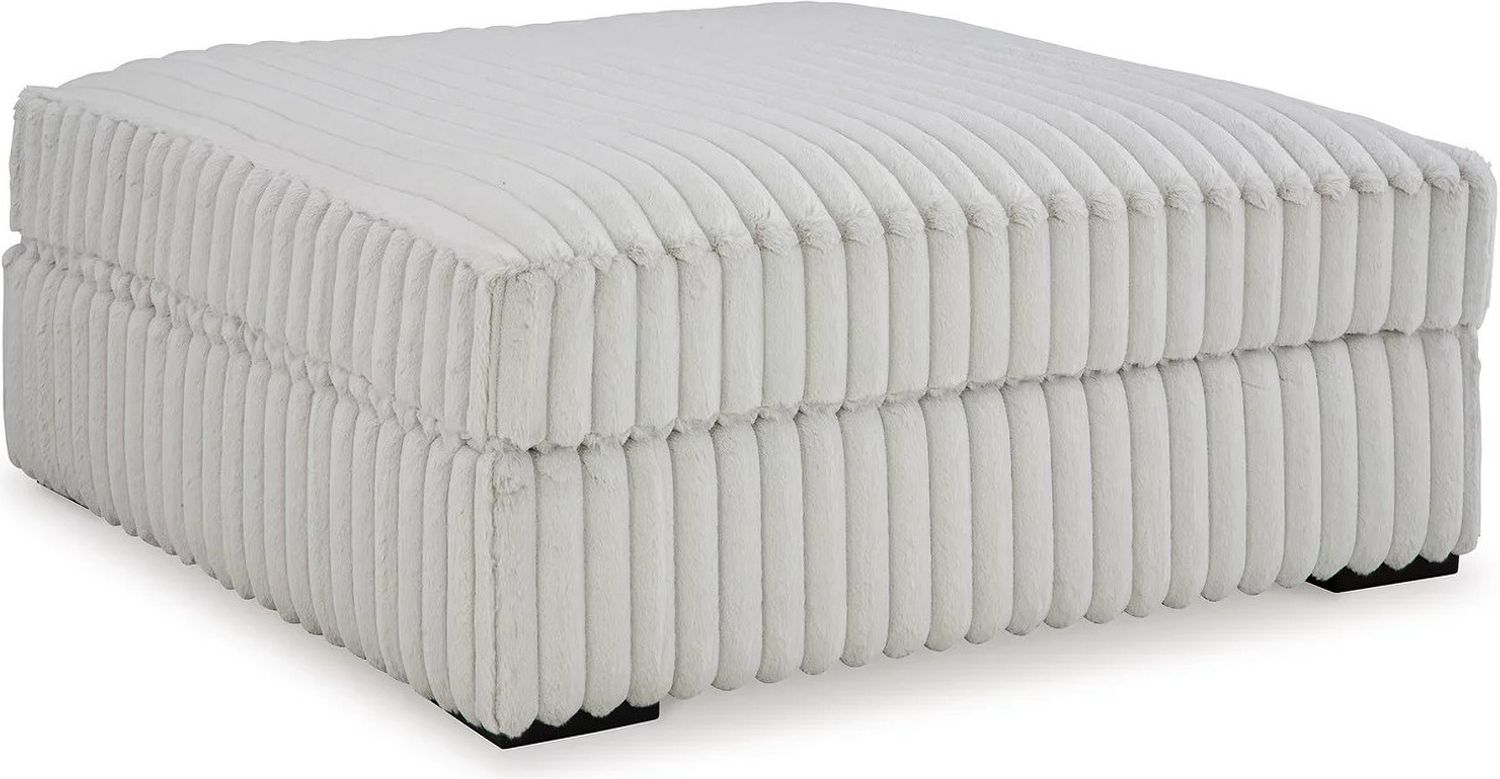 Stupendous Oversized Accent Ottoman In Alloy 2590308
