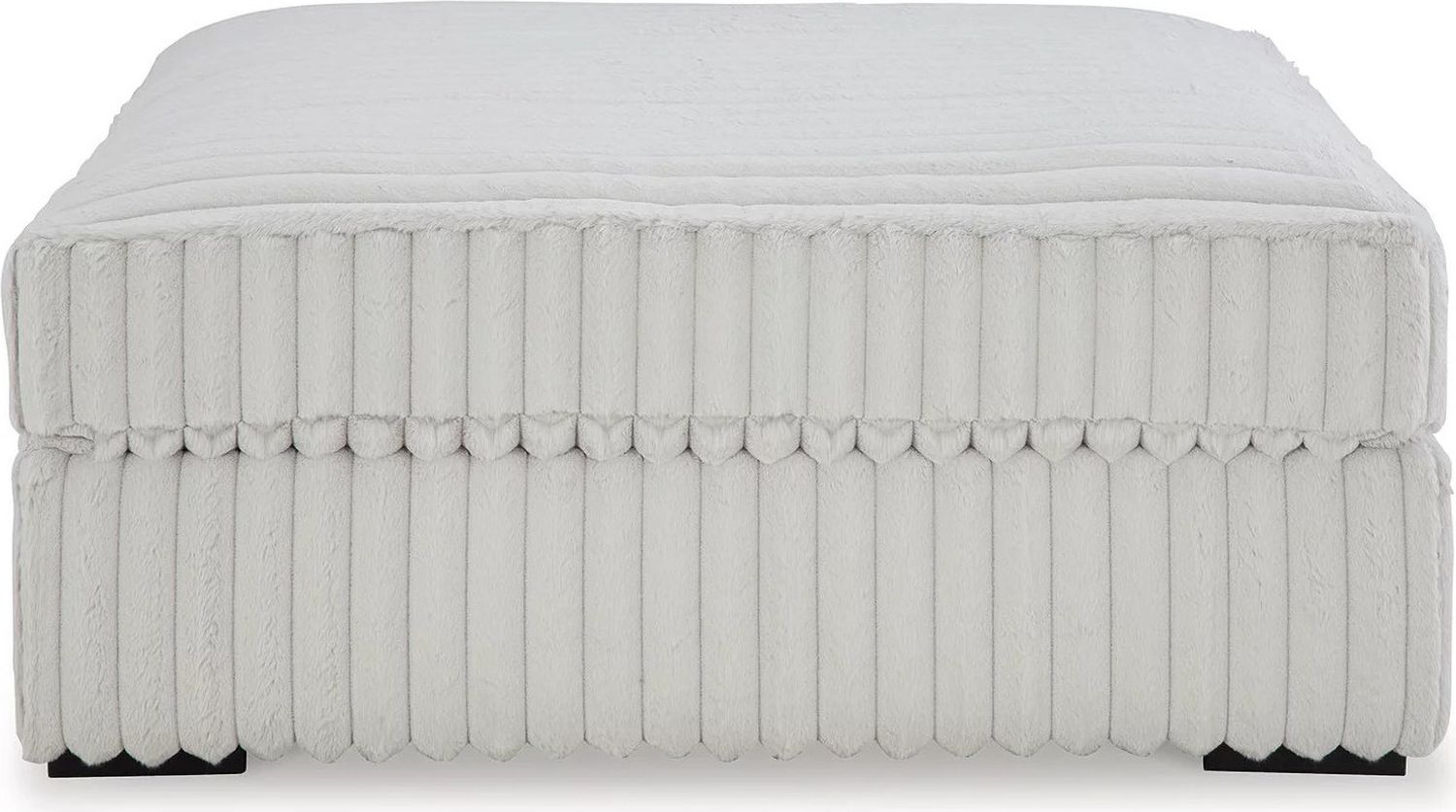Stupendous Oversized Accent Ottoman In Alloy 2590308
