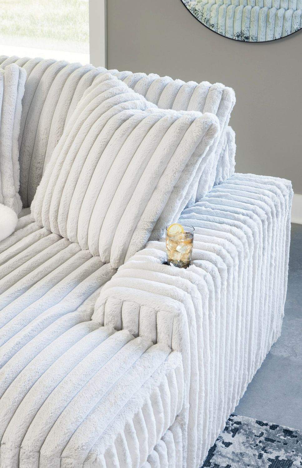 Stupendous Oversized Chaise In Alloy 2590315