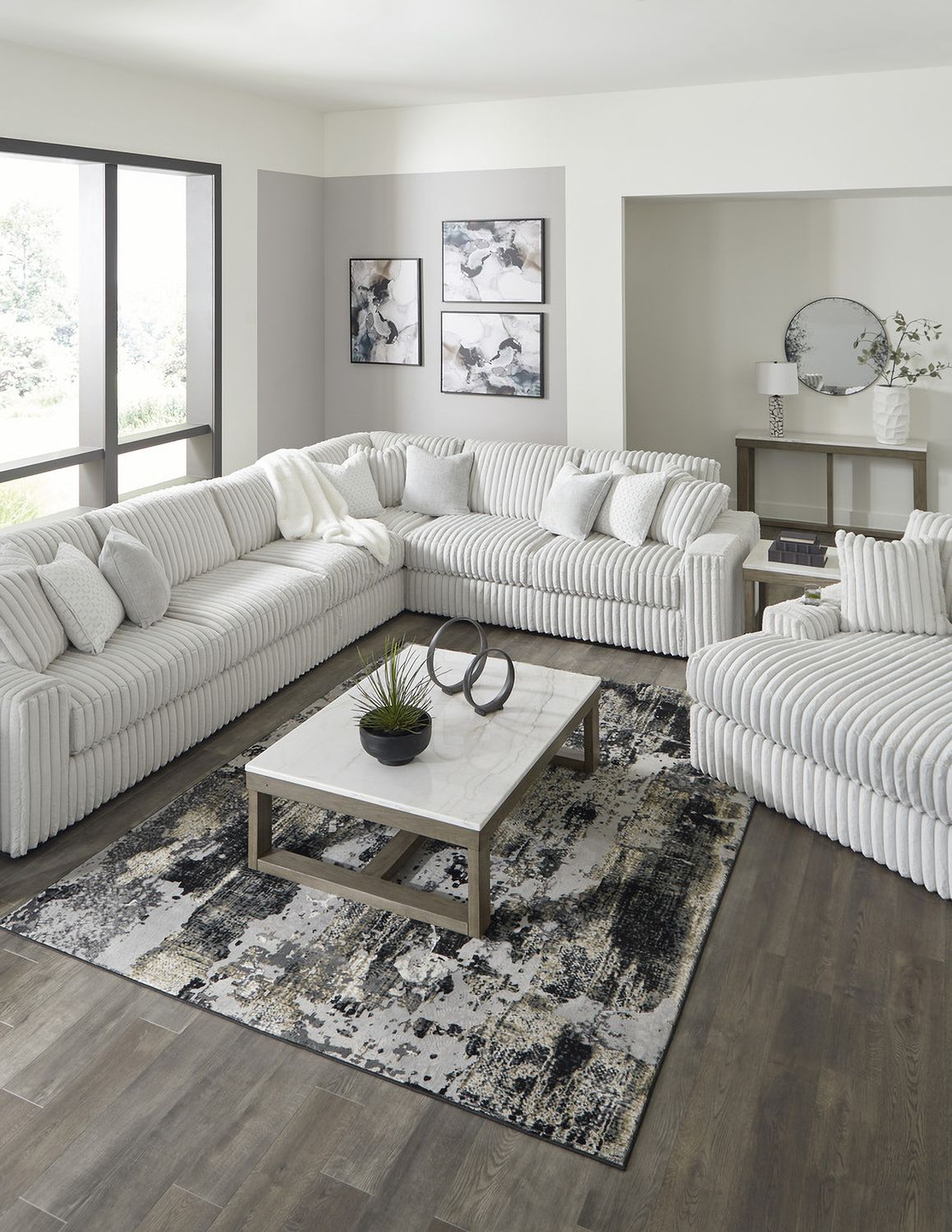 Stupendous Oversized Chaise In Alloy 2590315