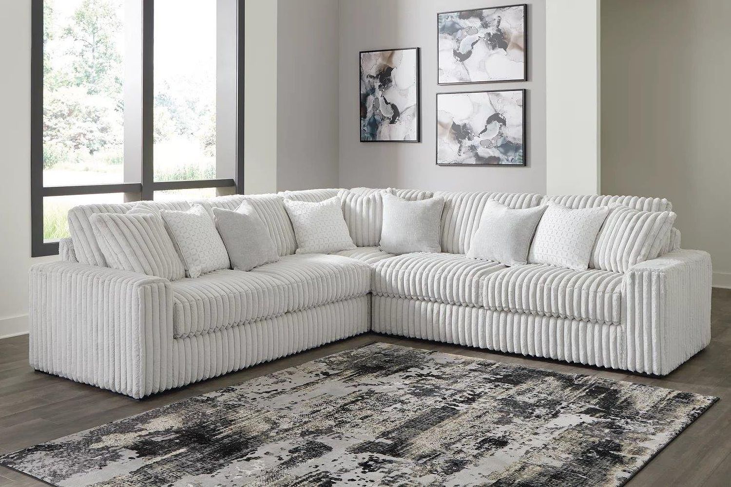 Stupendous 3-Piece Sectional In Alloy 25903S1