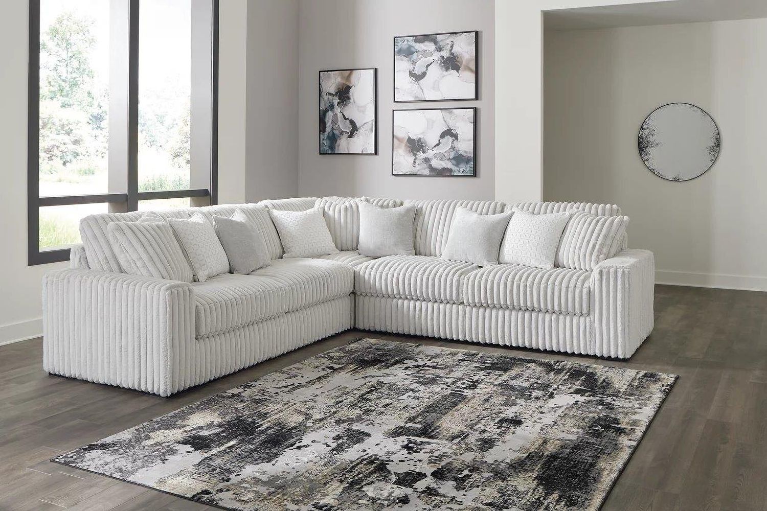 Stupendous 3-Piece Sectional In Alloy 25903S1