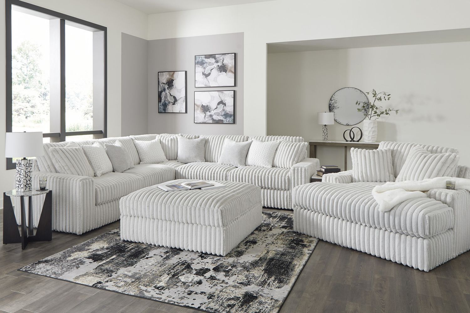 Stupendous 3-Piece Sectional In Alloy 25903S1
