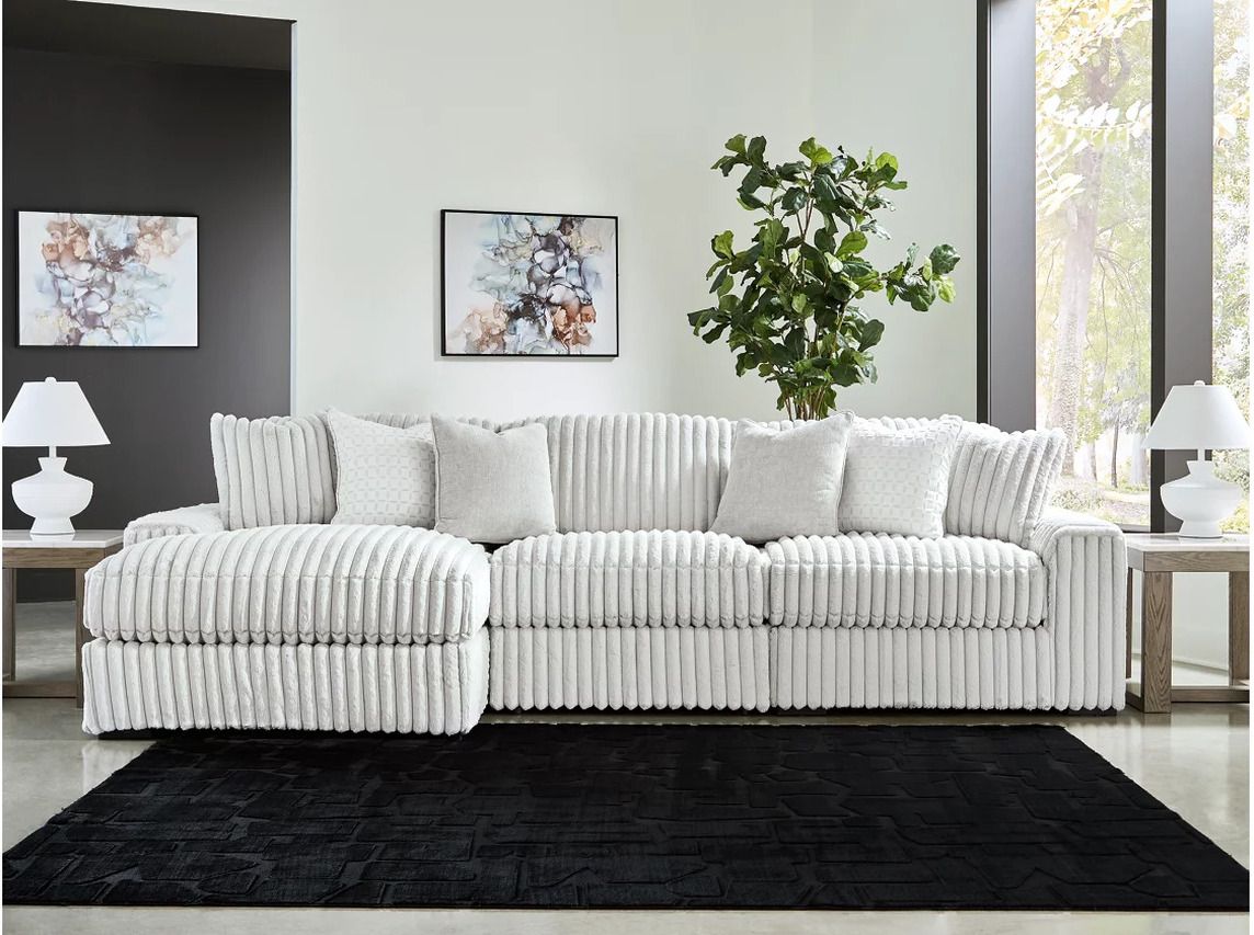 Stupendous 3-Piece Sectional with LAF Chaise In Alloy 25903S14