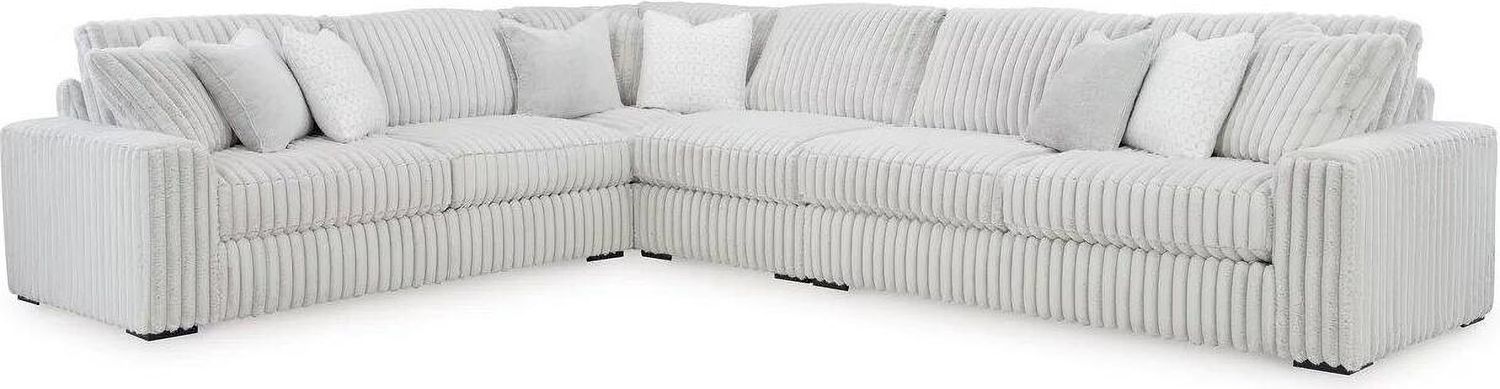 Stupendous 4-Piece Sectional In Alloy 25903S2