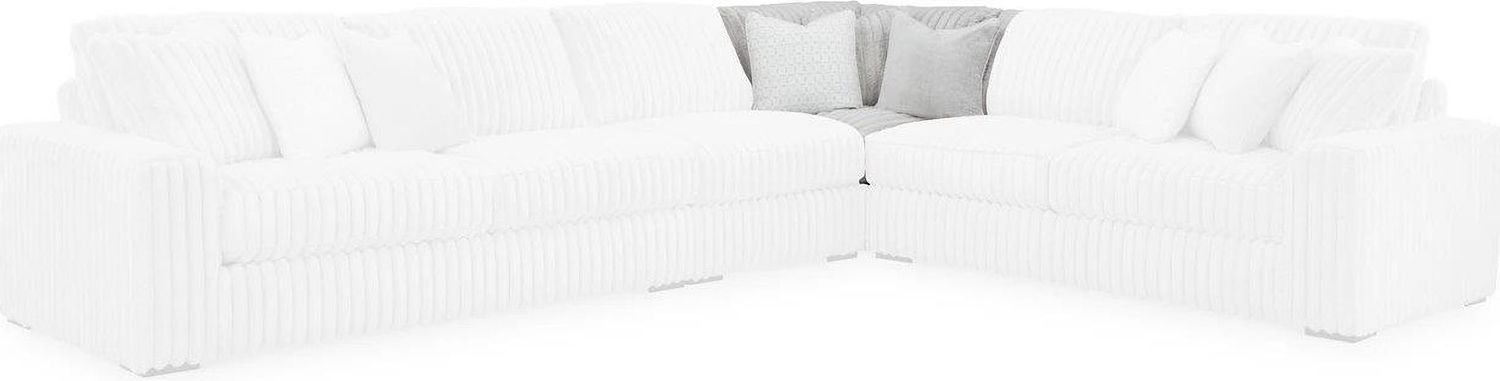 Stupendous 4-Piece Sectional In Alloy 25903S2