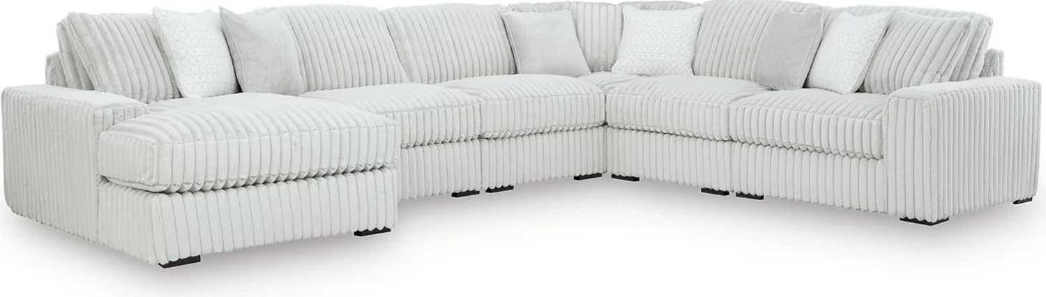 Stupendous 6-Piece Sectional with LAF Chaise In Alloy 25903S21