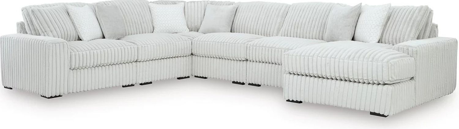 Stupendous 6-Piece Sectional with RAF Chaise In Alloy 25903S22