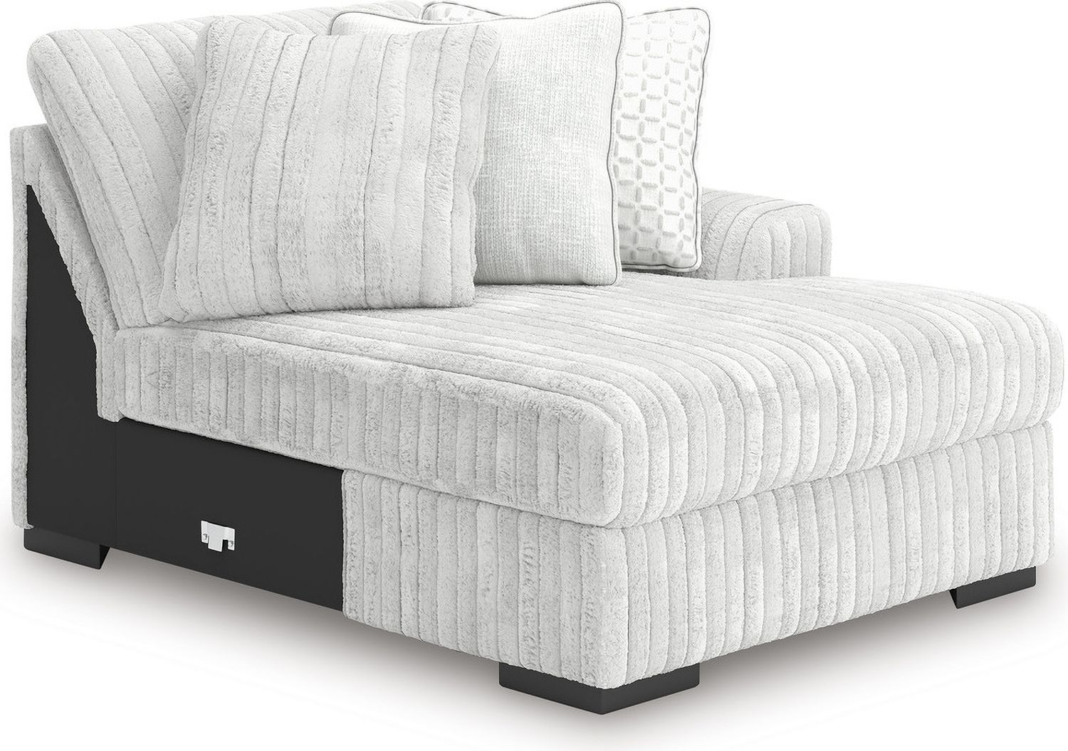 Stupendous 3-Piece Sectional with Double Chaise In Alloy 25903S4