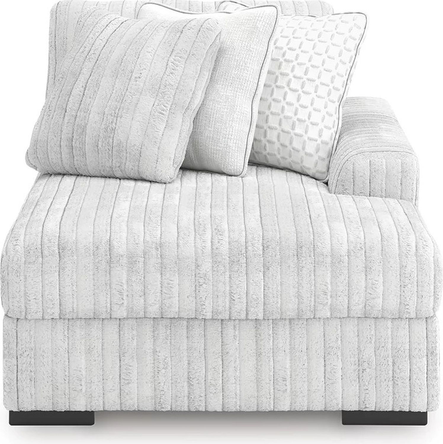 Stupendous 3-Piece Sectional with Double Chaise In Alloy 25903S4